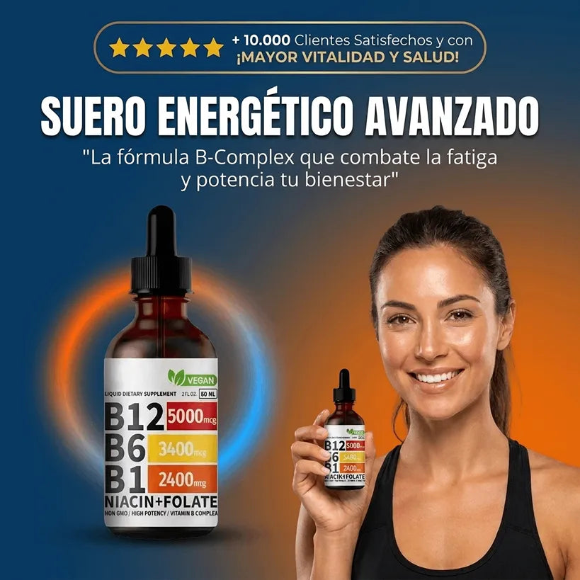 Complejo B en Gotas | B12+B6+B1+Niacina+Folato: todo en un solo frasco