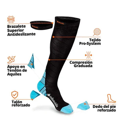 Calcetines de Compresión con Infusión de Cobre 15-20mmHg | 🔥¡Lleva 3 y paga 2!🔥