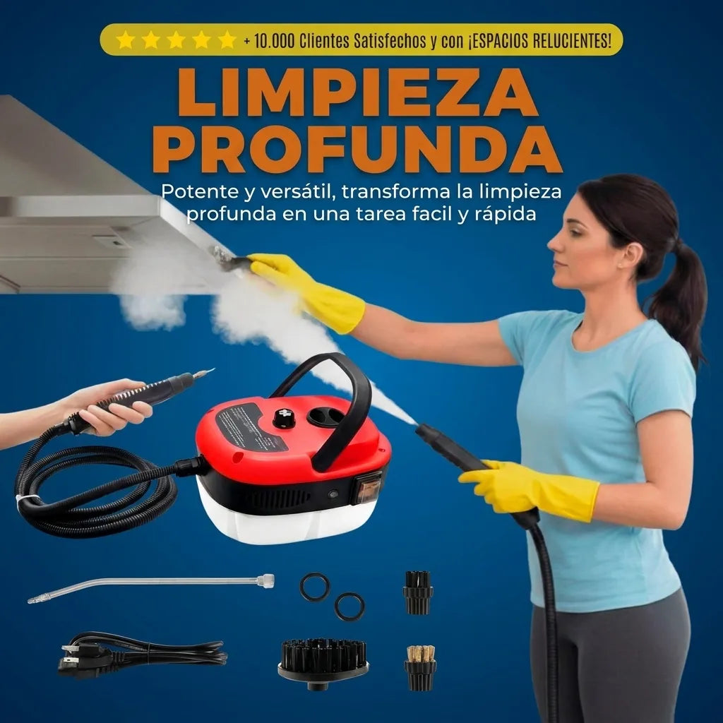 Limpiador a vapor de 2500W | ¡Ayuda para la limpieza de toda la casa!
