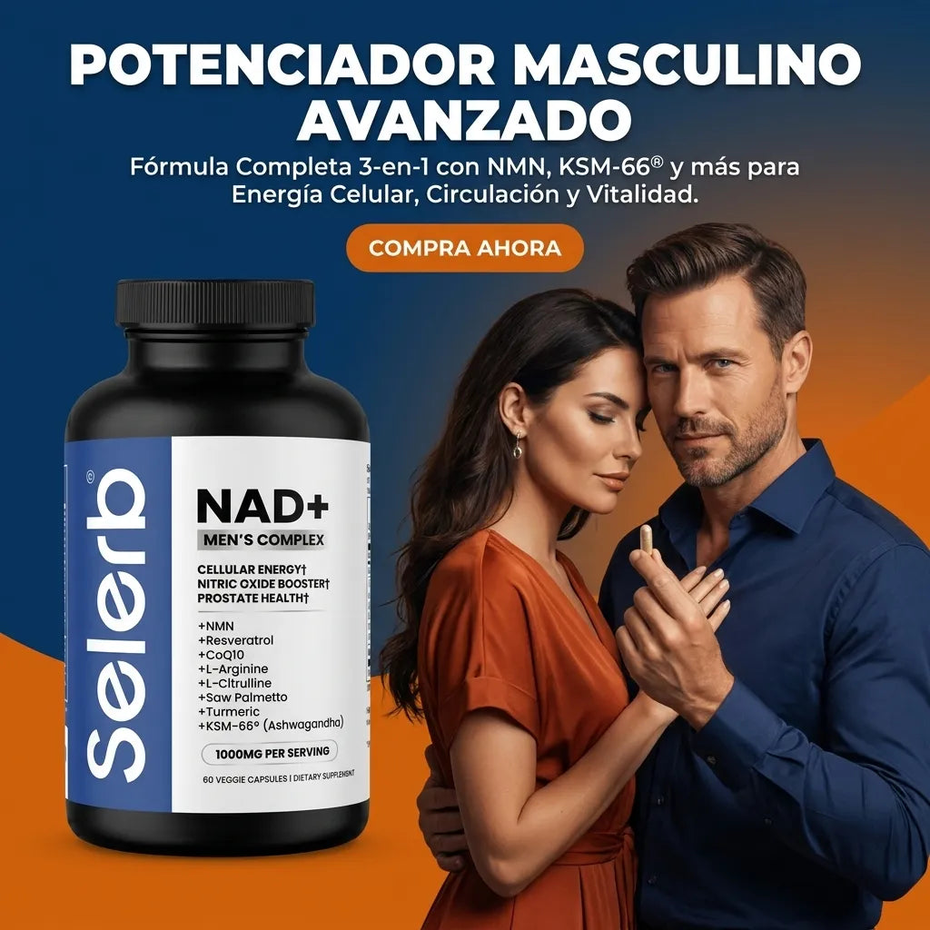 NAD+ Selerb | ¡Apoya tu vitalidad masculina y siéntete activo durante todo el día!