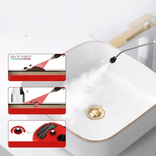 Limpiador a vapor de 2500W | ¡Ayuda para la limpieza de toda la casa!